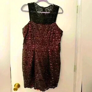 Jessica Simpson black lace sleeveless dress size 12